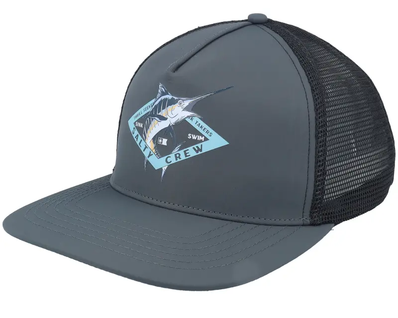 Salty Crew Diamond Marlin Charcoal/Black Trucker Snapback online