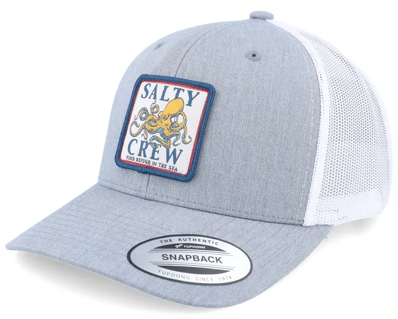 Salty Crew Ink Slinger Retro Heather Grey/White Trucker online