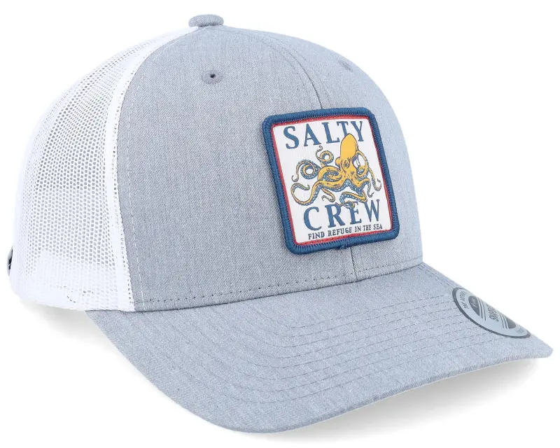 Salty Crew Ink Slinger Retro Heather Grey/White Trucker online