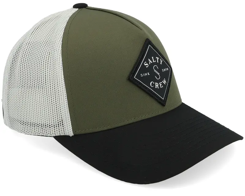 Salty Crew Sea Line Retro Olive/Black/Stone A-Frame Trucker online
