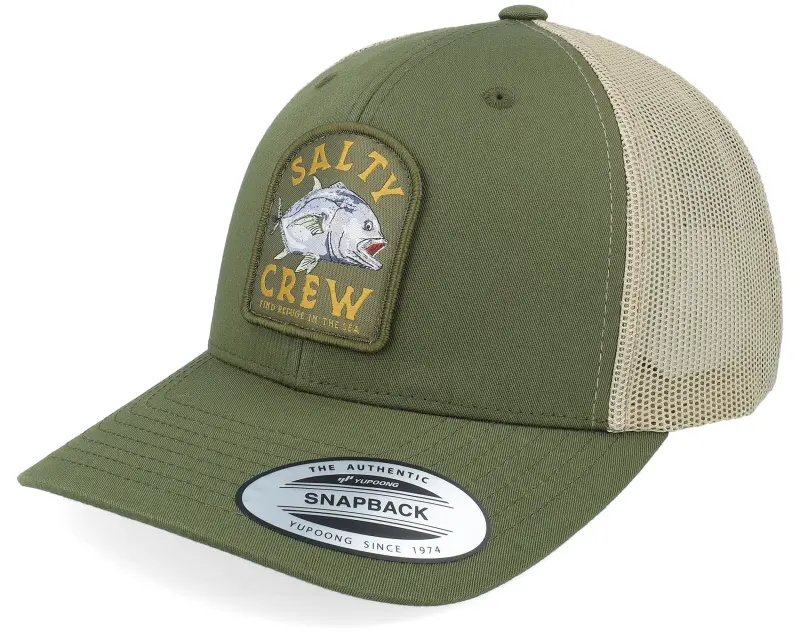 Salty Crew Ulua Retro Moss Green/Khaki Trucker online
