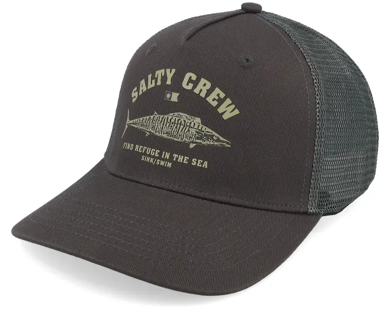 Salty Crew Wahoo Stamp Retro Charcoal A-Frame Trucker online
