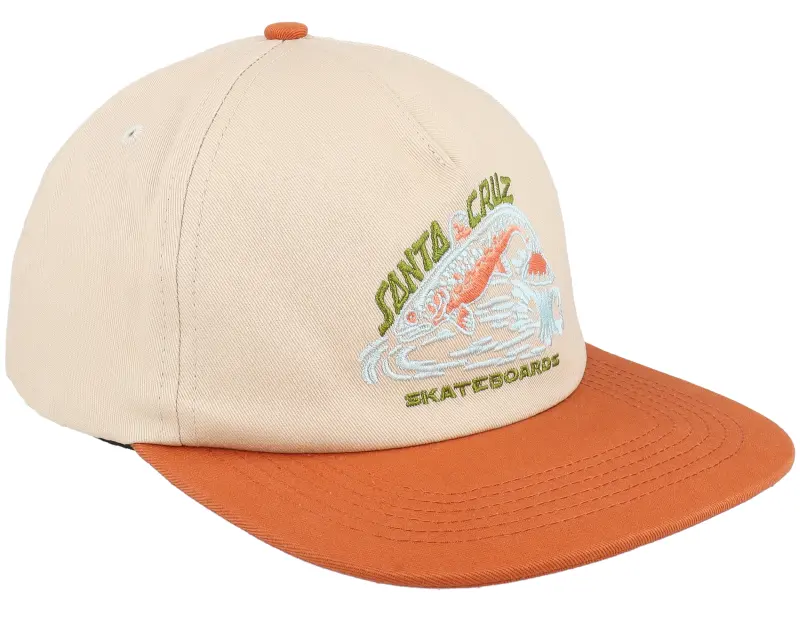 Santa Cruz Retreat Cap Unbleached Beige/Orange Snapback online