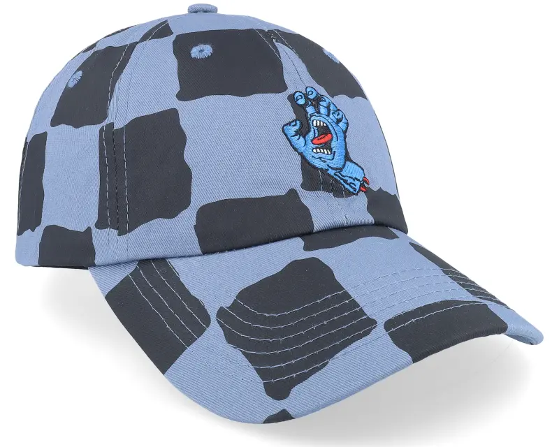 Santa Cruz Screaming Mini Hand Dusty Blue Check Dad Cap online
