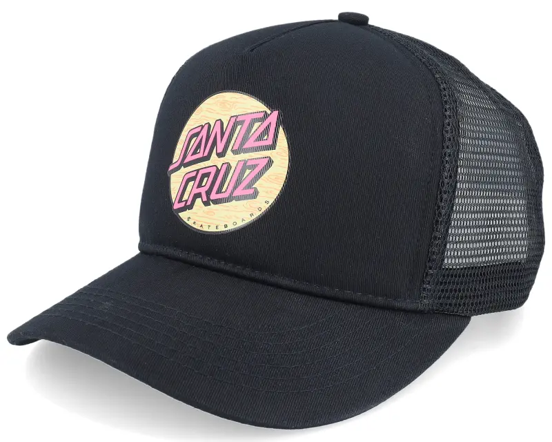 Santa Cruz Wagon Dot Meshback Black A-Frame Trucker online