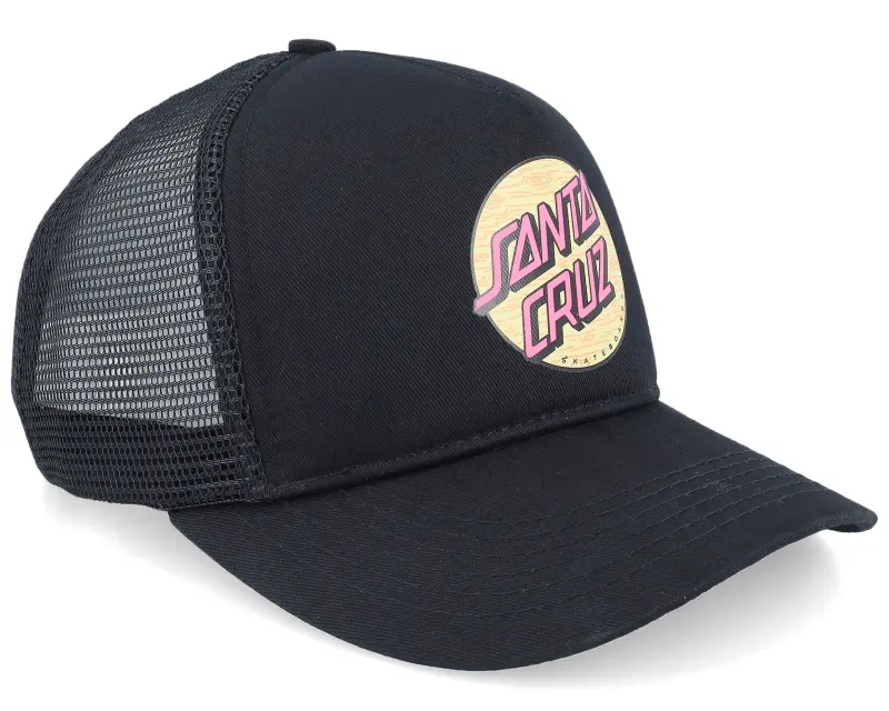 Santa Cruz Wagon Dot Meshback Black A-Frame Trucker online