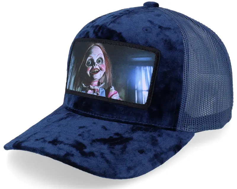 Scenes Evil Doll Velvet Navy/Navy A-frame Trucker online