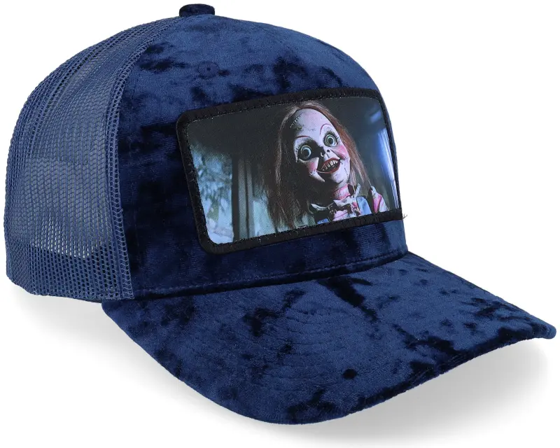 Scenes Evil Doll Velvet Navy/Navy A-frame Trucker online