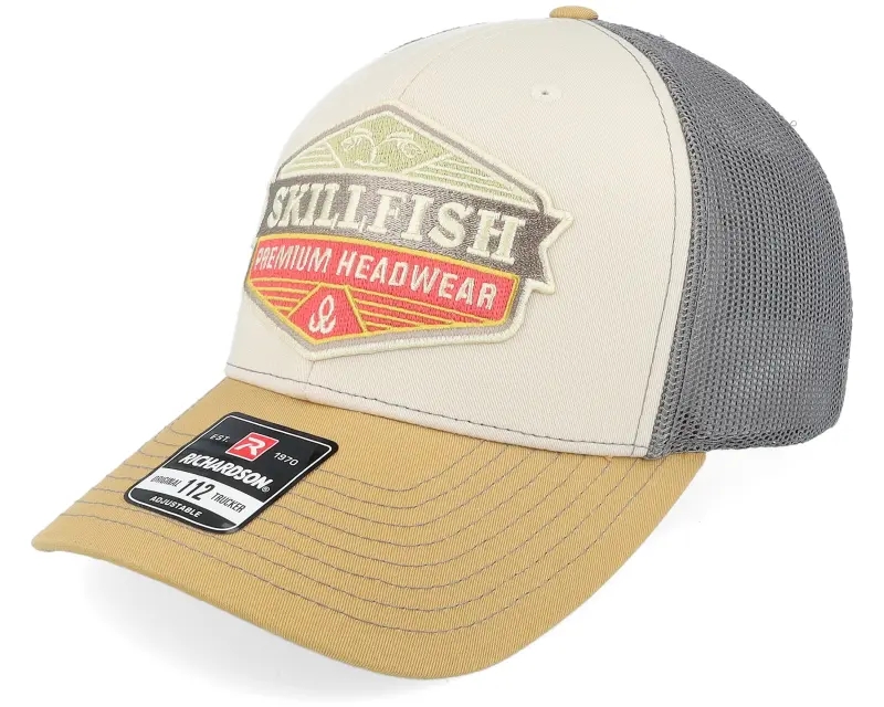 Skillfish Amberwood Logo 112 Tri Mink Beige/Charcoal/Amber Trucker online