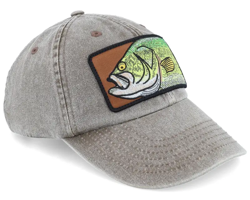 Skillfish Big Black Bass Box Vintage Washed Brown Dad Cap online