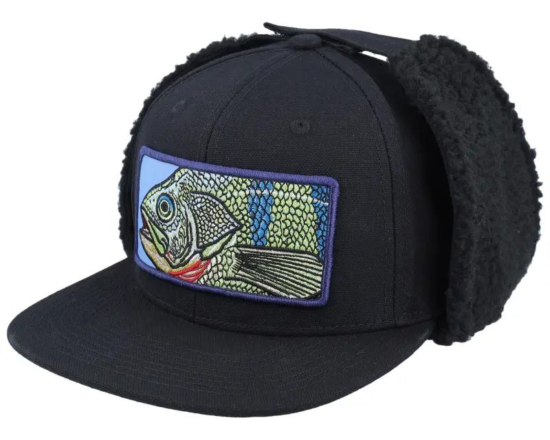 Skillfish Big Perch Patch Vintage Black Ear Flap Snapback online
