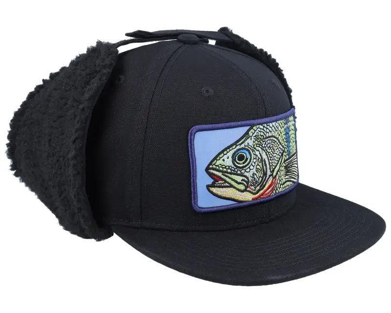 Skillfish Big Perch Patch Vintage Black Ear Flap Snapback online