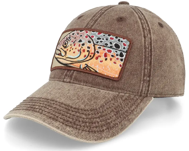 Skillfish Big Trout Patch 382 Snow Washed Brown Dad Cap online