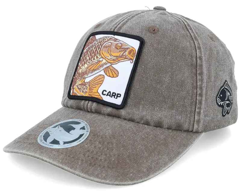 Skillfish Carp Box Vintage Washed Brown Dad Cap online