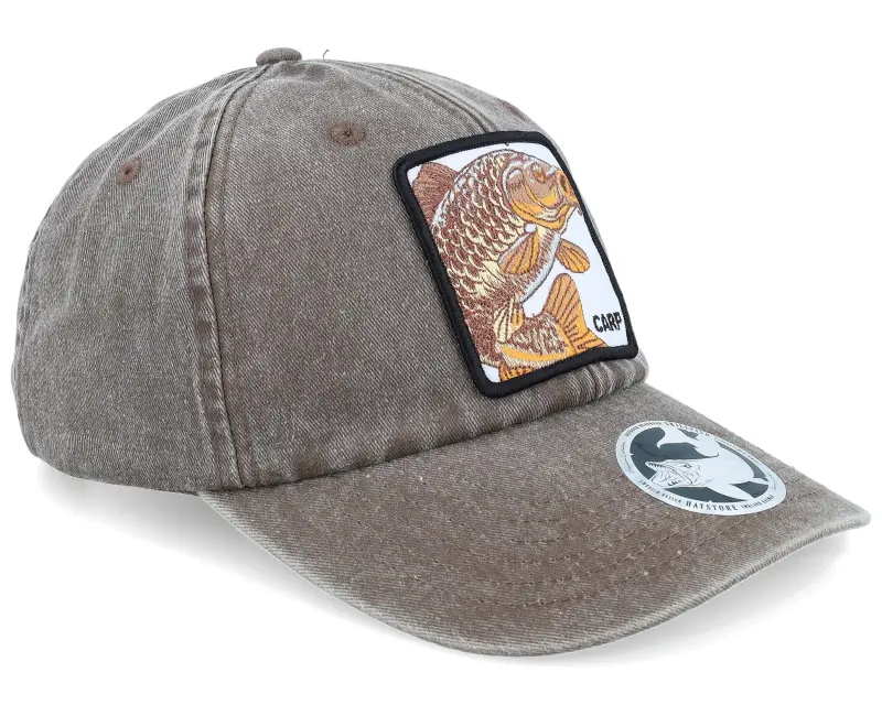 Skillfish Carp Box Vintage Washed Brown Dad Cap online