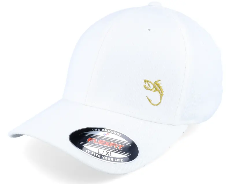 Skillfish Golden Fish Hook Logo White Flexfit online