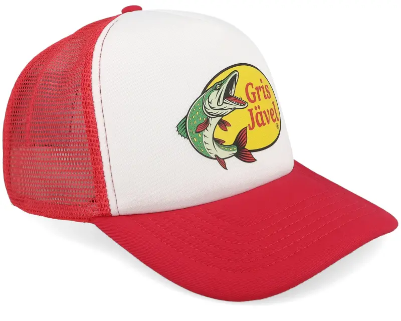 Skillfish Grisjävel Foam Classic Red/White Vintage A-Frame Trucker online