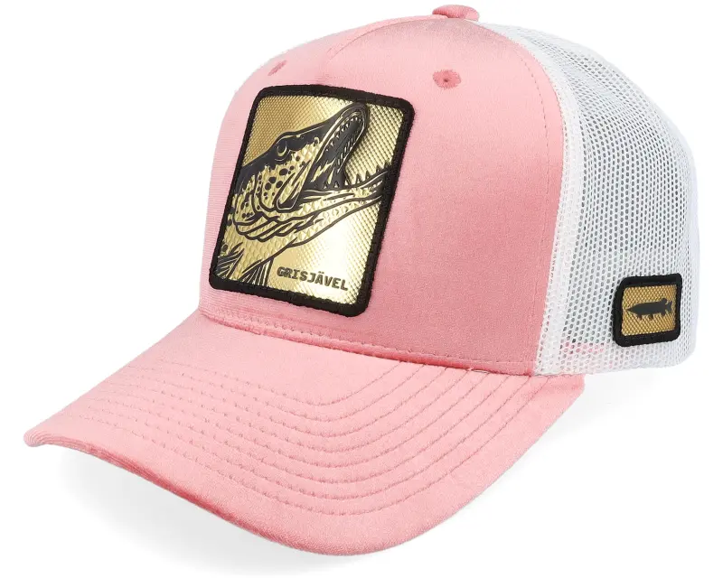 Skillfish Grisjävel Gold Velvet Pink/White A-frame Trucker online
