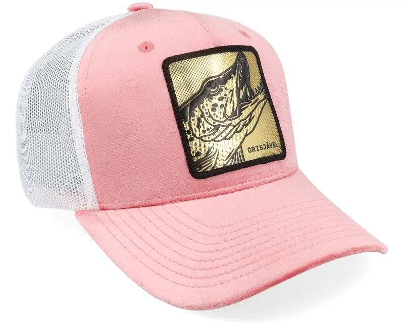 Skillfish Grisjävel Gold Velvet Pink/White A-frame Trucker online