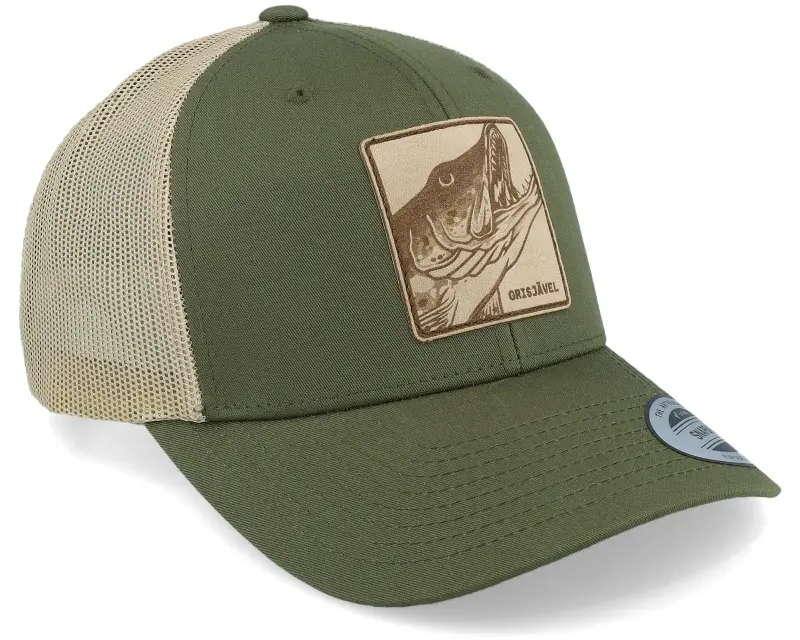 Skillfish Grisjävel Laser Retro Mossgreen/Khaki Trucker online