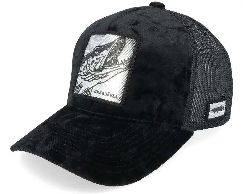 Skillfish Grisjävel Silver Velvet Black A-frame Trucker online