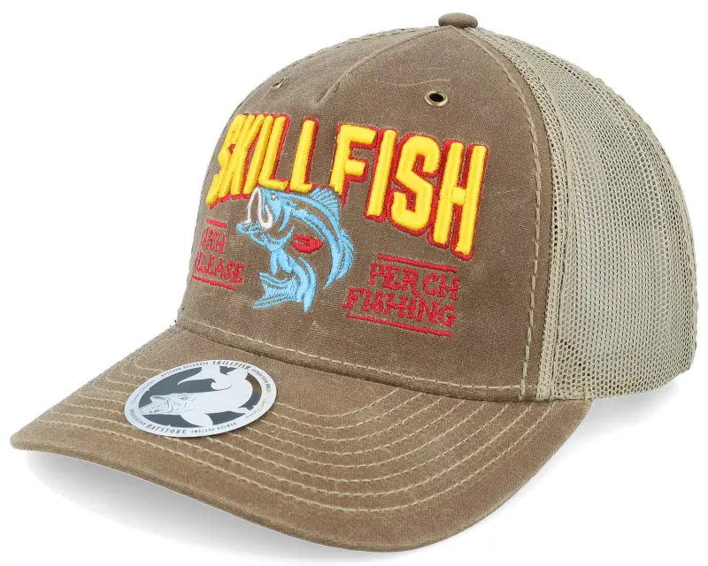 Skillfish Perch 3d Logo 112wh Hawthorne Split Buck/Khaki A-Frame Trucker online