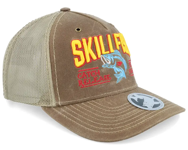 Skillfish Perch 3d Logo 112wh Hawthorne Split Buck/Khaki A-Frame Trucker online