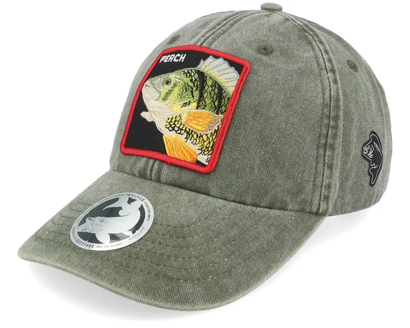 Skillfish Perch Box Vintage Washed Bottle Green Dad Cap online