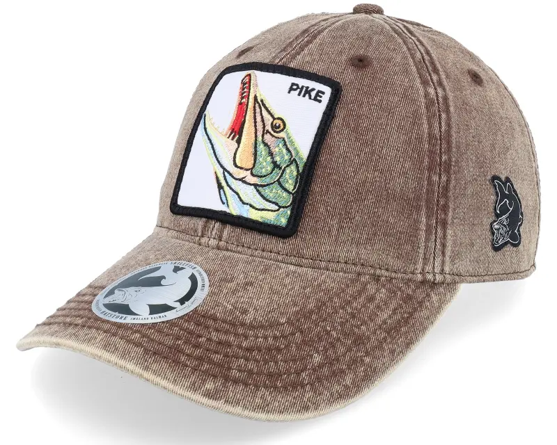 Skillfish Pike Pro Fishing 382 Snow Washed Brown Dad Cap online