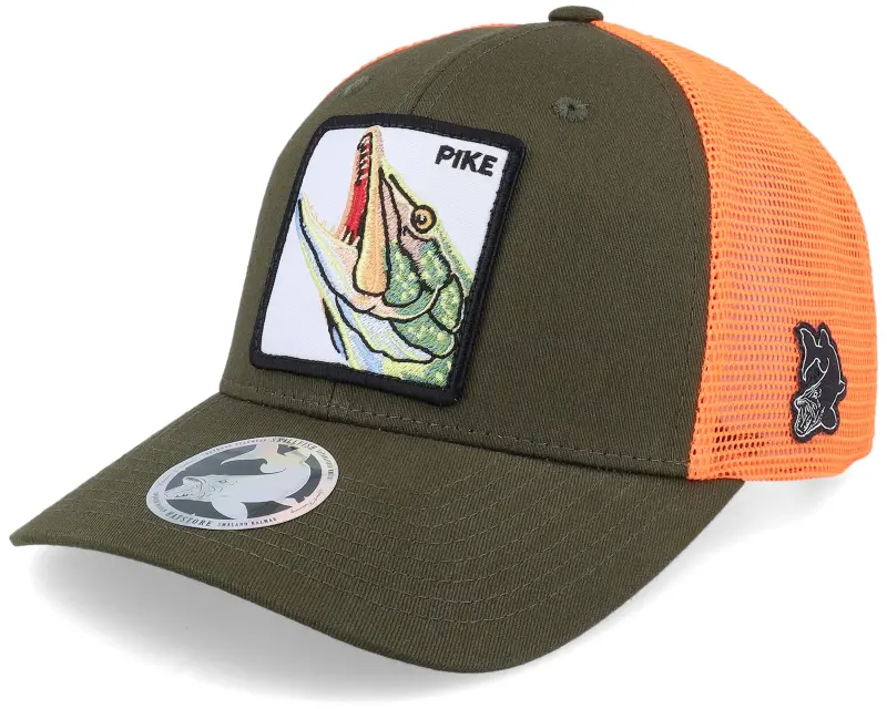 Skillfish Pike Pro Fishing Dark Mash/Fluorescent Orange Trucker online