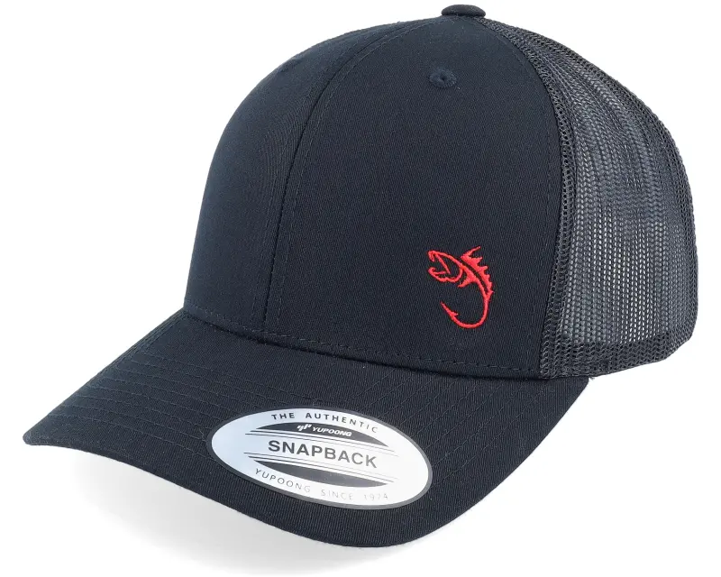 Skillfish Red Fish Hook Logo Black Trucker online
