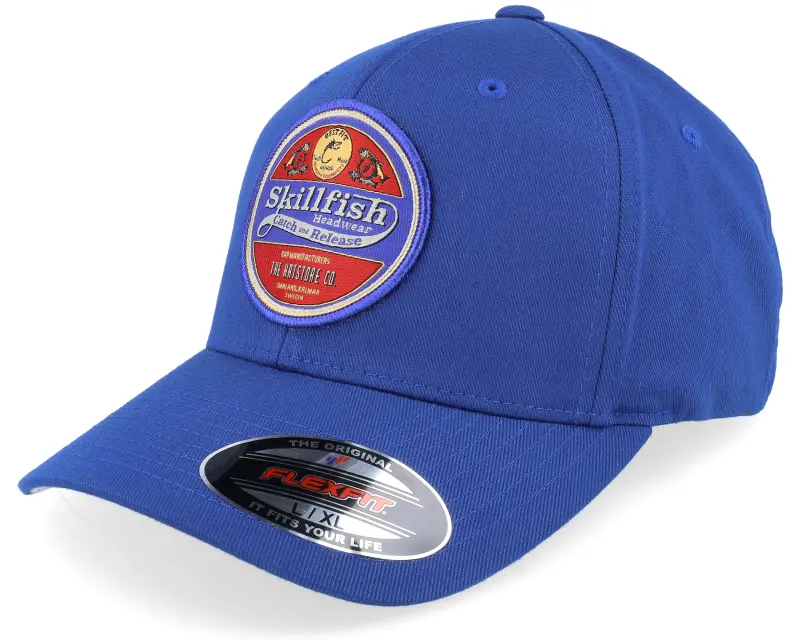Skillfish Retro Fishing Logo Wooly Combed Royal Flexfit online