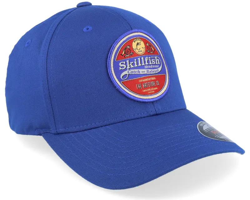 Skillfish Retro Fishing Logo Wooly Combed Royal Flexfit online