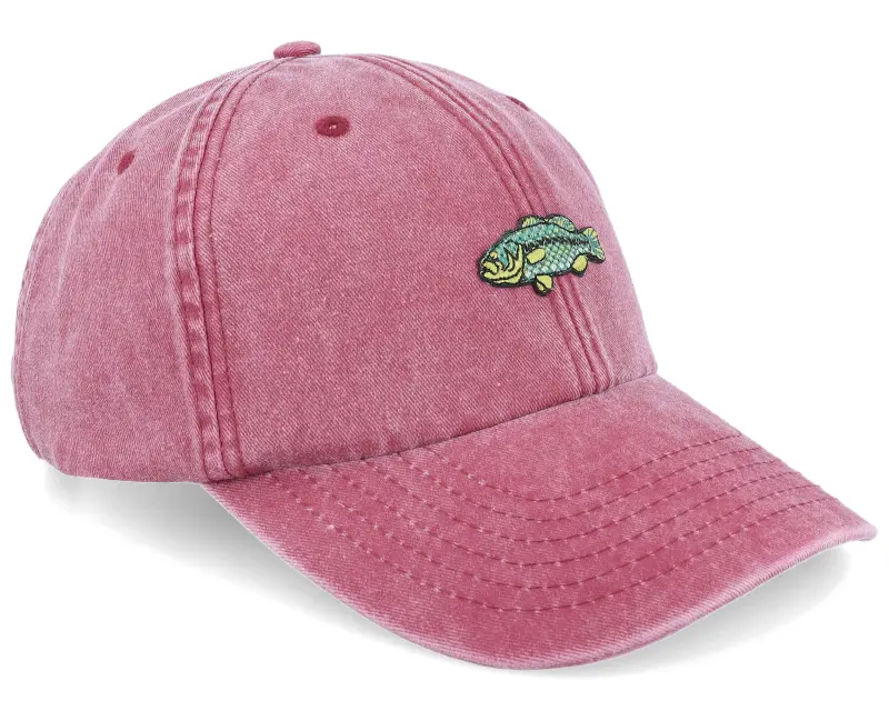 Skillfish Tiny Black Bass Vintage Washed Red Dad Cap online
