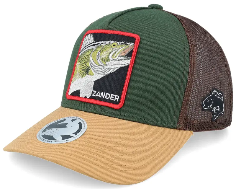 Skillfish Zander Box Dark Green/Brown/Wheat A-frame Trucker online