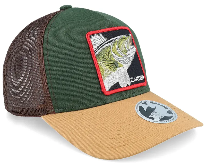 Skillfish Zander Box Dark Green/Brown/Wheat A-frame Trucker online