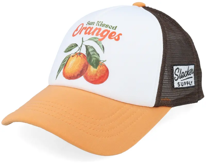 Slacker Supply Sun Kissed Oranges Foam Chocolate/Amber Vintage Trucker online