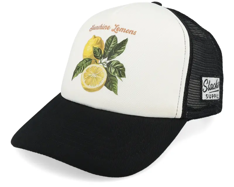 Slacker Supply Sunshine Lemons Foam Black/White Vintage Trucker online