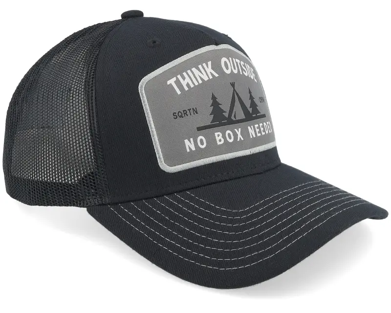 SQRTN Outside Cap Black A-Frame Trucker online