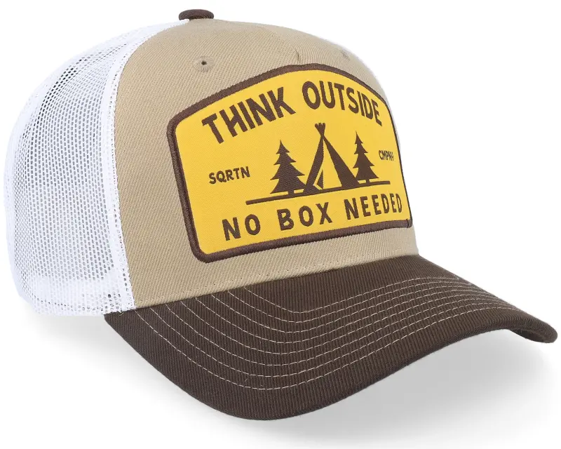 SQRTN Outside Hooked Cap Khaki Trucker online