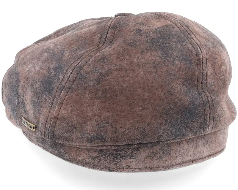 Stetson 6-panel Cap Pigskin Brown Flat Cap online