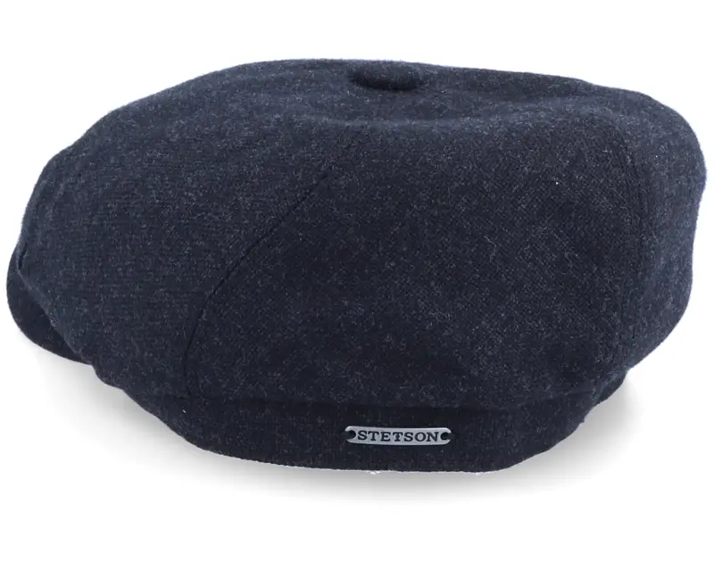 Stetson 6-Panel Cap Virgin Wool/Cashmere Heather Black Flat Cap online