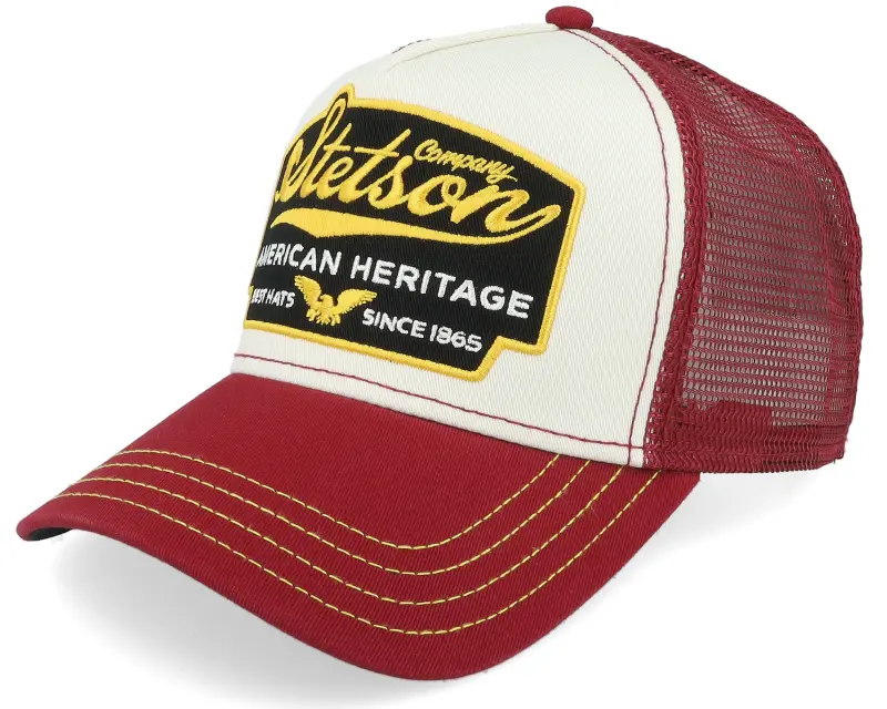 Stetson American Heritage White/Maroon Trucker online