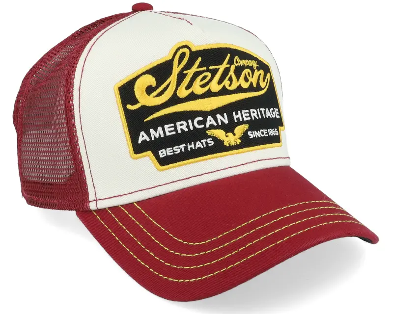 Stetson American Heritage White/Maroon Trucker online