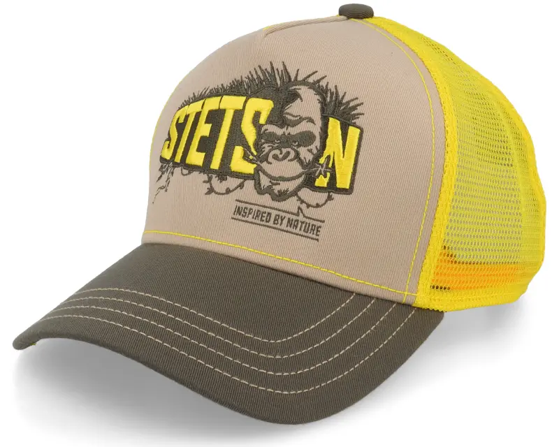 Stetson Ape Sustainable Beige/Olive/Yellow Trucker online