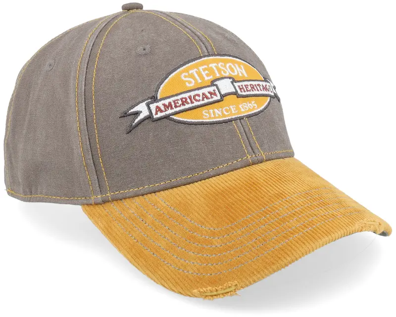 Stetson Baseball Cap Vintage Distressed Olive/Yellow Adjustable online