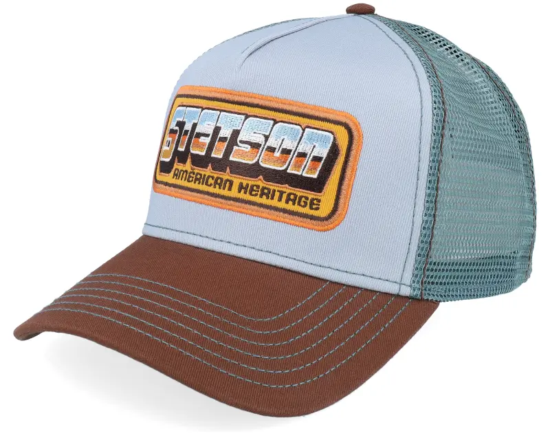 Stetson Chrome Brown/Turquoise A-Frame Trucker online
