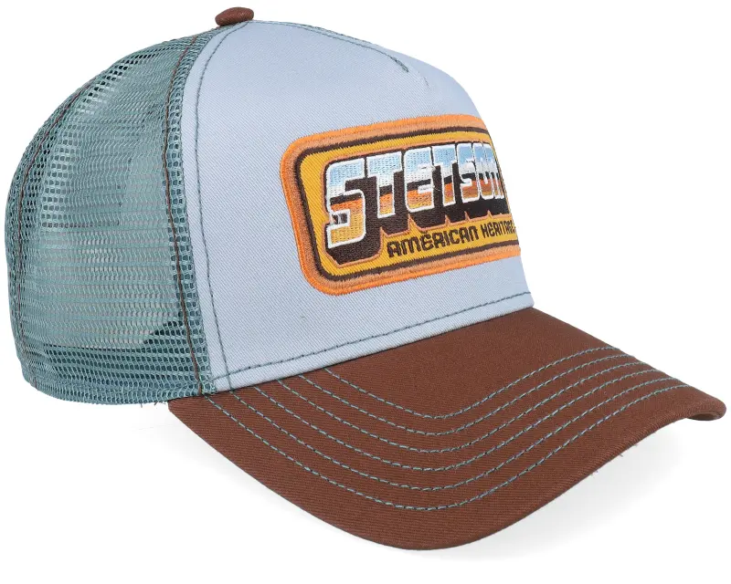 Stetson Chrome Brown/Turquoise A-Frame Trucker online