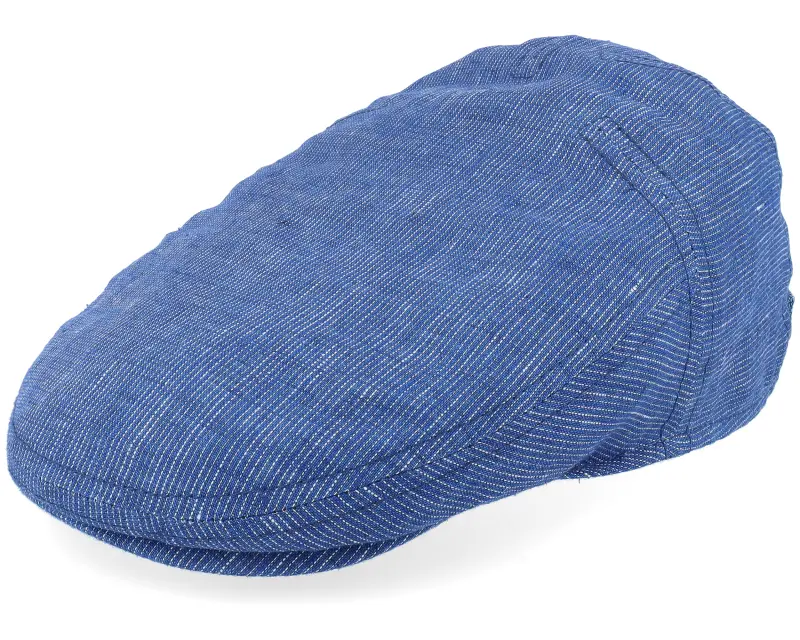 Stetson Driver Cap Linen Blue With White Stripe Flat Cap online