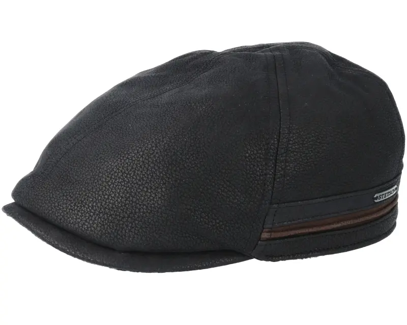 Stetson Duck Cap Cowhide Black Flat Cap online